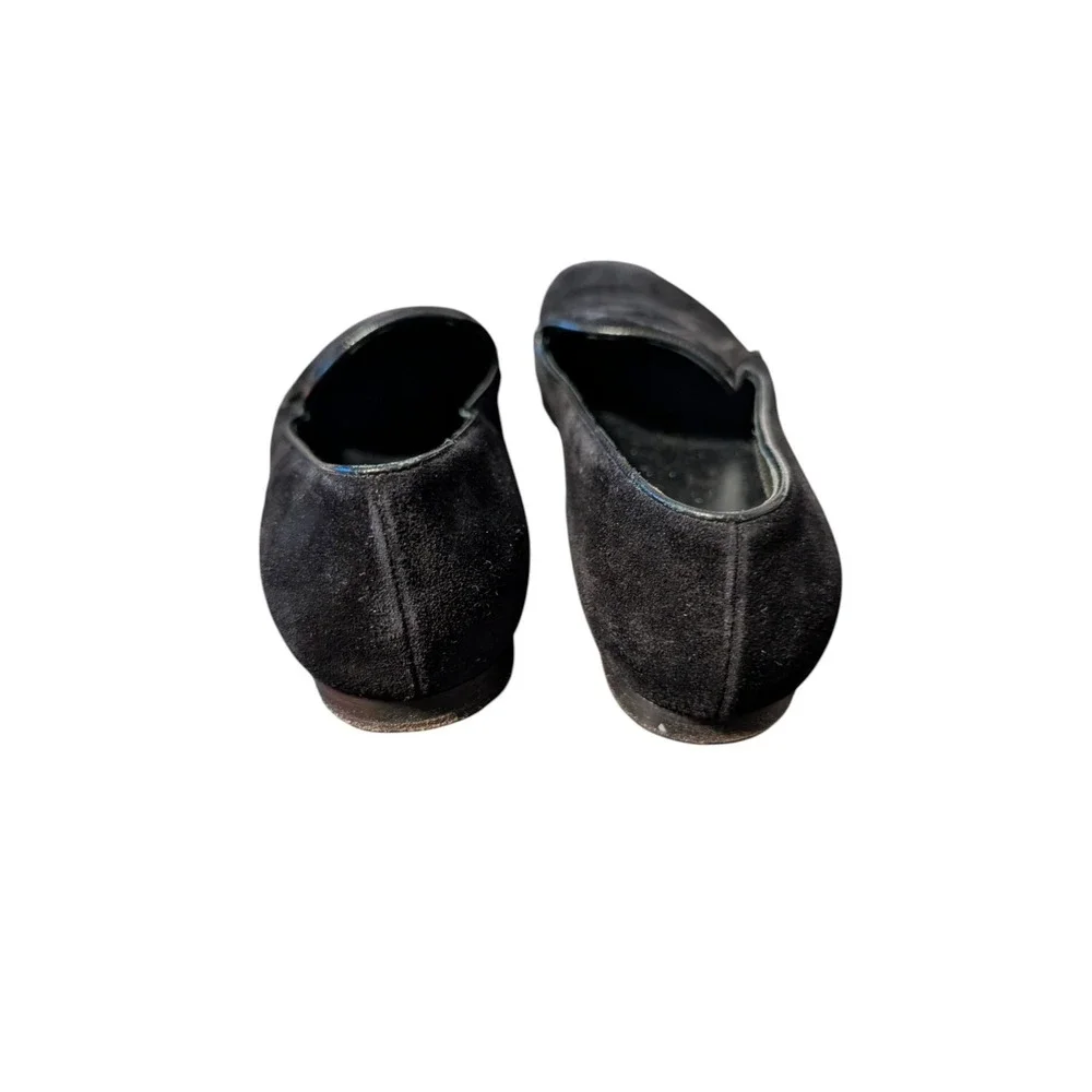 Louis Vuitton Women's Black Suede Loafers Slip-On Dress Shoes Made in Italy 5.5